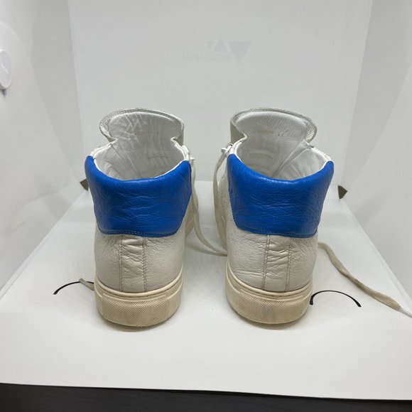 Balenciaga Arena Highs - Blanc / Bleu  Men's Sneakers - Picture 8 of 14